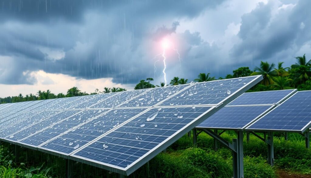 monsoon effects on solar panels